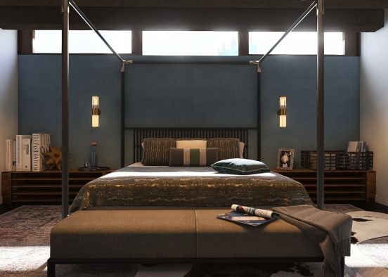 Guest Bedroom - Colorado Retreat Design Rendering