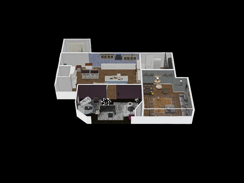 Ecletic House 1 3d design renderings