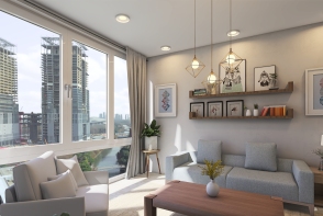 Contemporary Light apartment Design Rendering