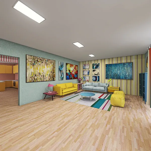 casa colorata 3d design renderings