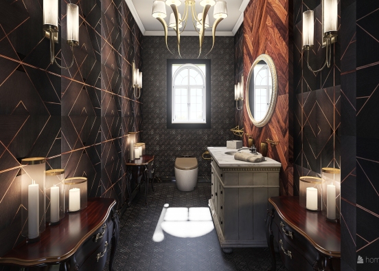 classic bathroom  Design Rendering