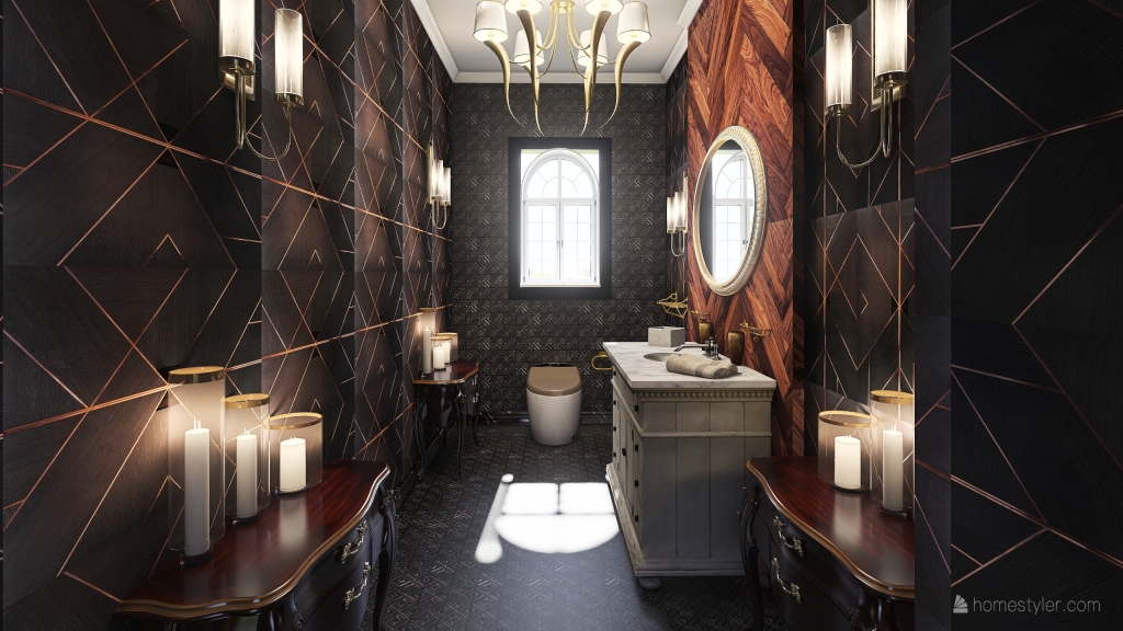 classic bathroom 3d design renderings