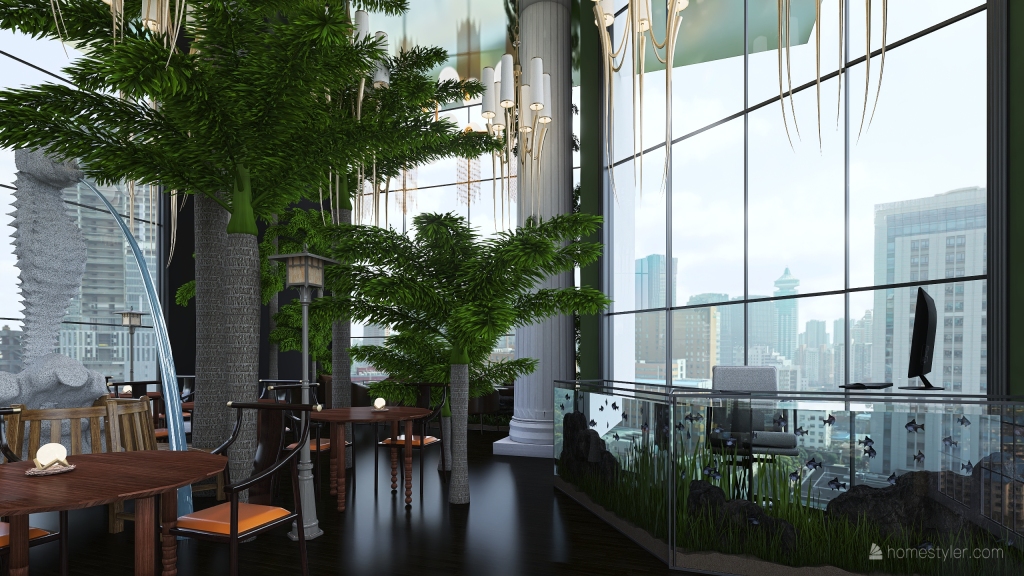 #wildcity restaurant 3d design renderings