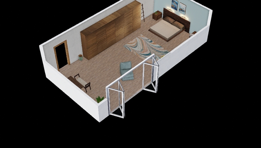 Blue sleeping room 3d design picture 55.01