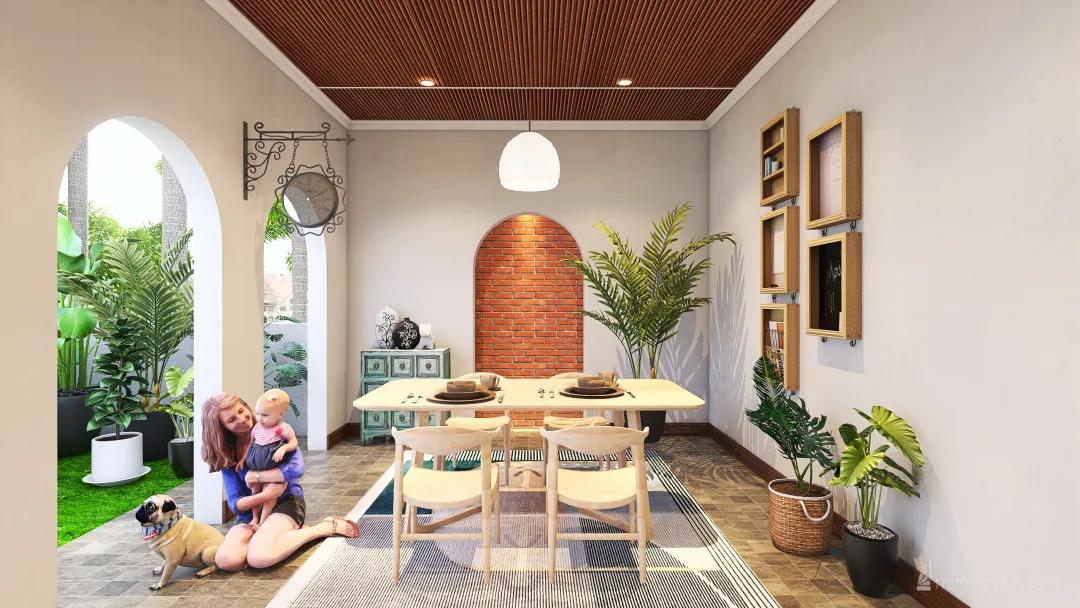 Ruang Makan [ Dinning Room ] 3d design renderings
