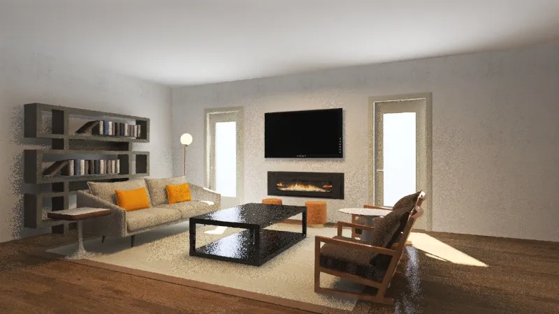 Claire 5 Living Room 3d design renderings