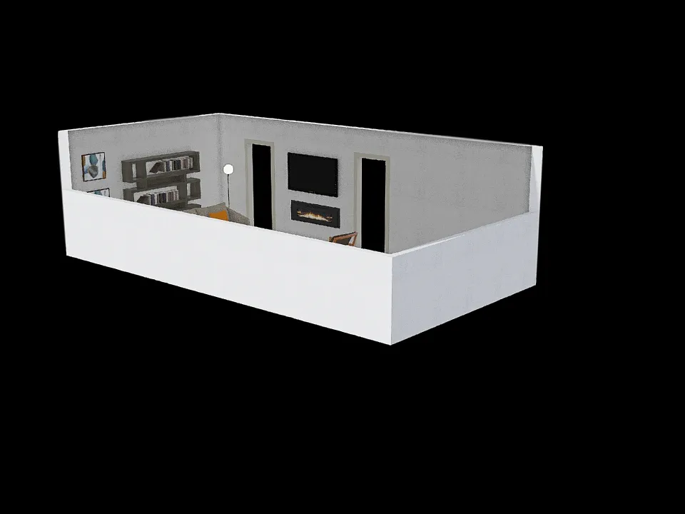 Claire 4 Living Room 3d design renderings