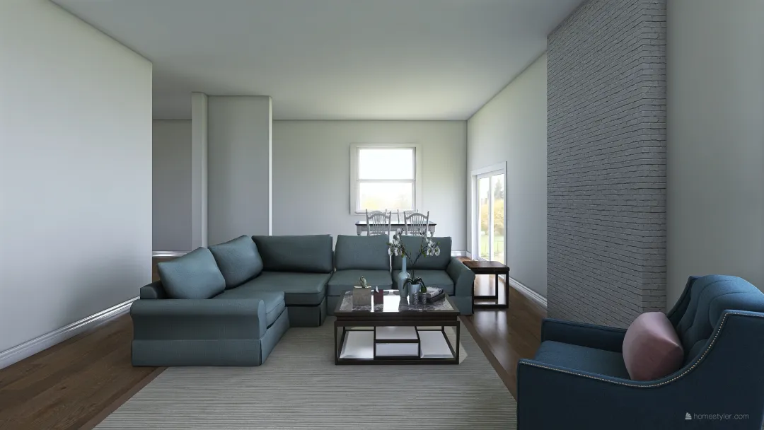 Tonya Family Room 3d design renderings