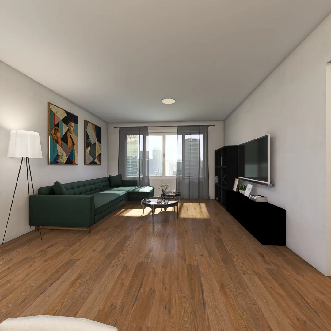 2bedroom apartment 3d design renderings