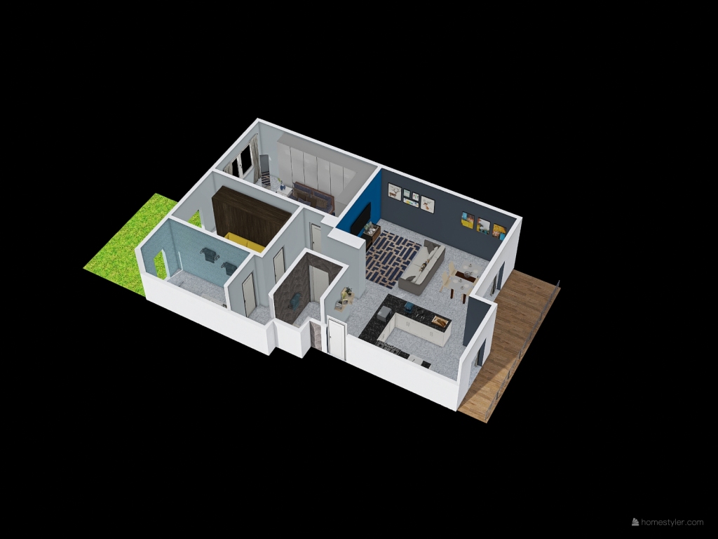 Appartamento Via Addis Abeba 3d design renderings