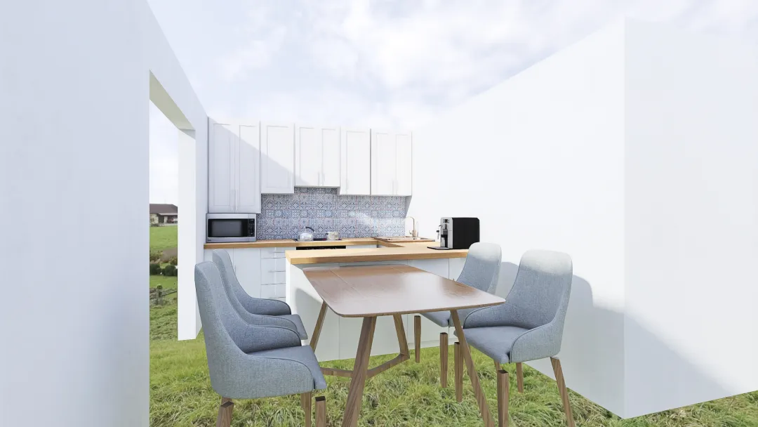 кухня гостиная 3d design renderings