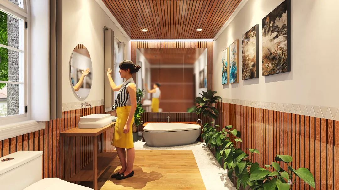 Kamar Mandi (bathroom 1) 3d design renderings