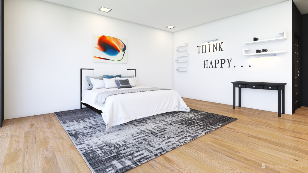 studio bedroom 3d design renderings