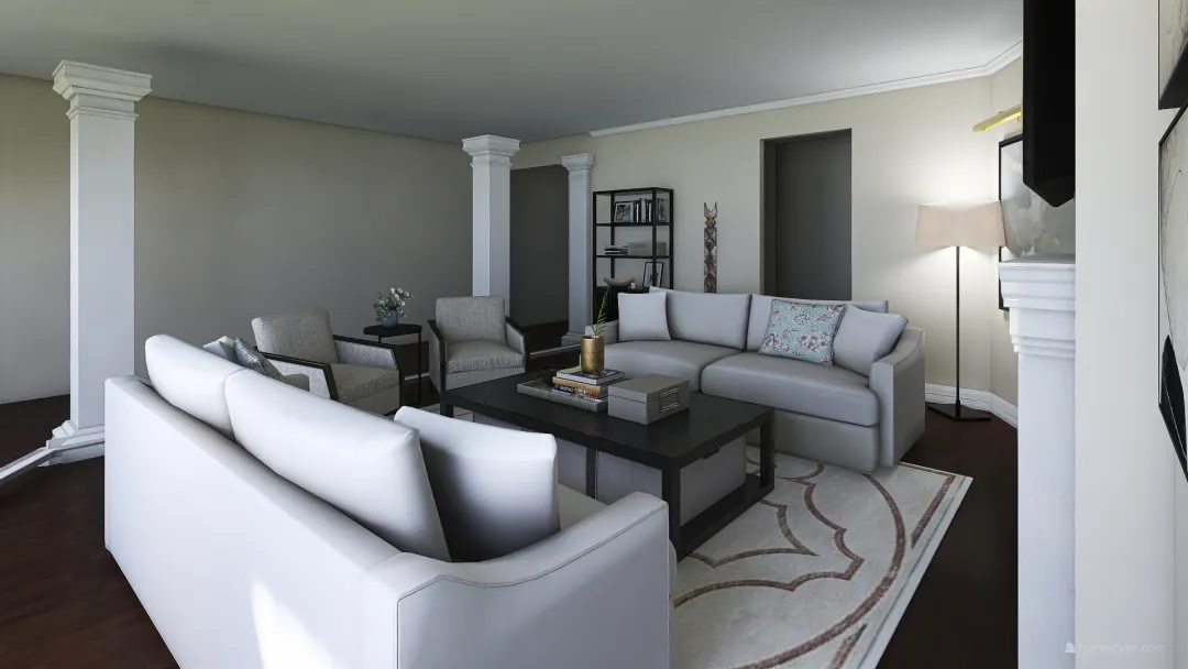 Swanagan living room 3d design renderings