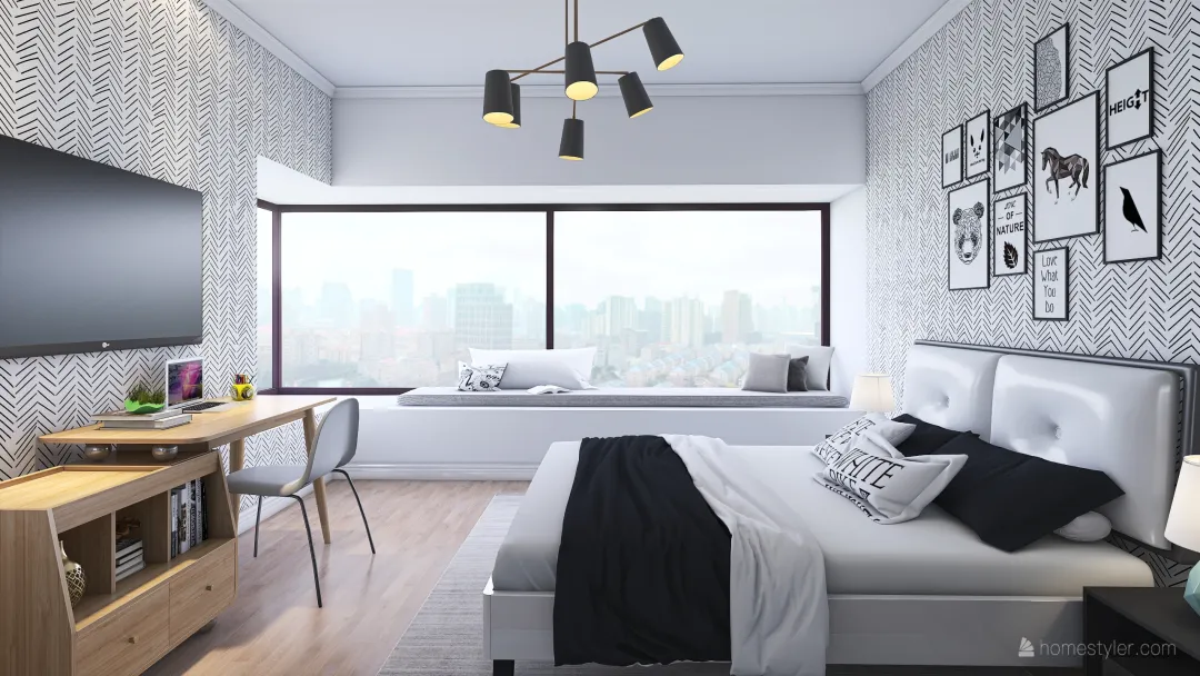 Apartment - 3 bedrooms 3d design renderings