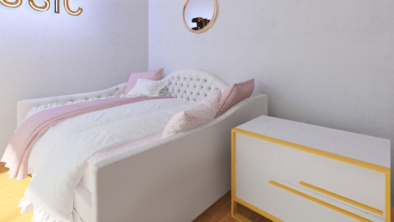 The Girly Bedroom 3d design renderings