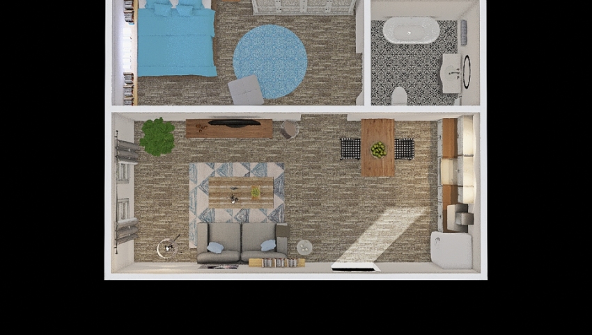 small appartment  3d design picture 64.36