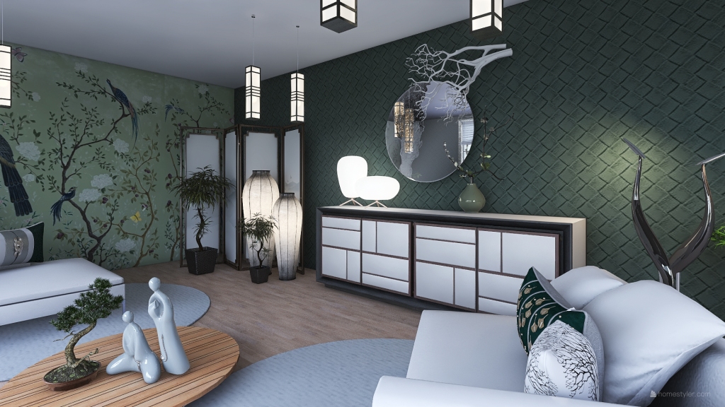 Living and Dining Room 3d design renderings