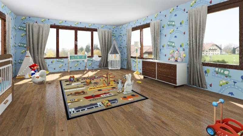 Baby's Room 3d design renderings