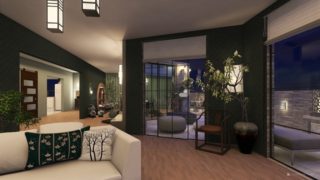 Living and Dining Room 3d design renderings