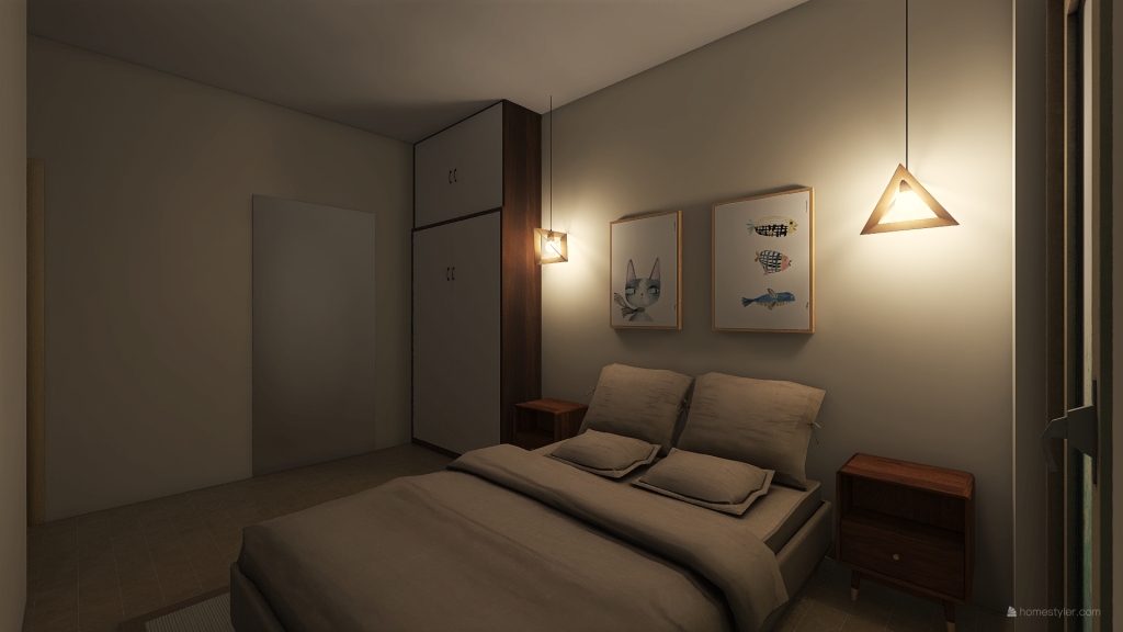 BedRoom 3d design renderings