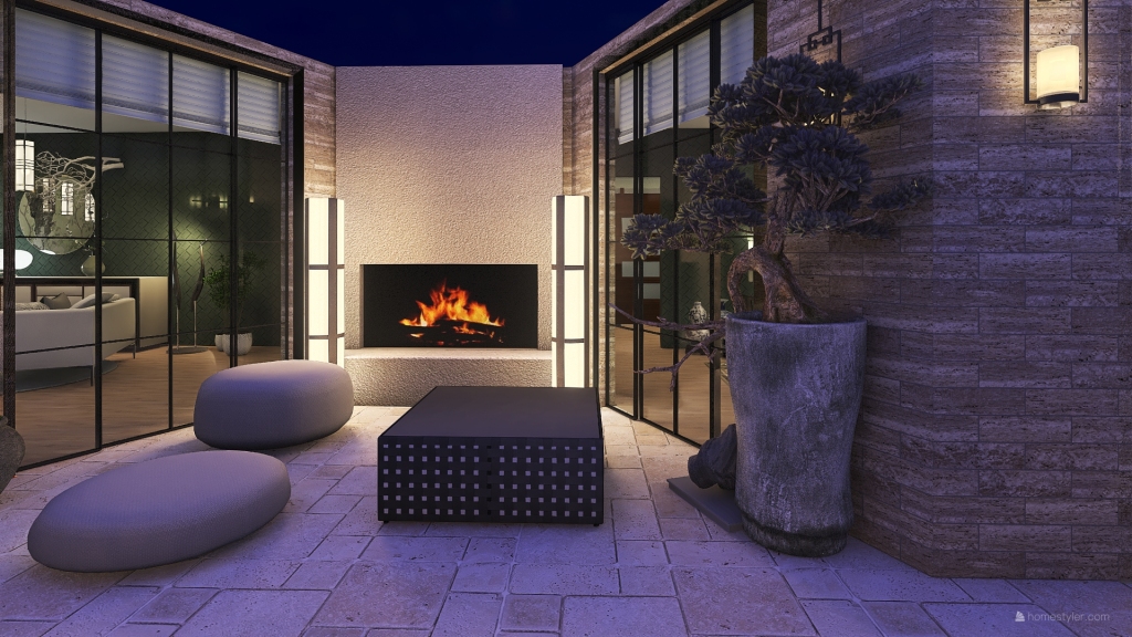 Courtyard 3d design renderings