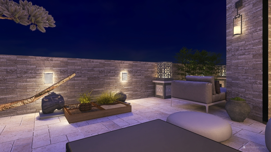 Courtyard 3d design renderings