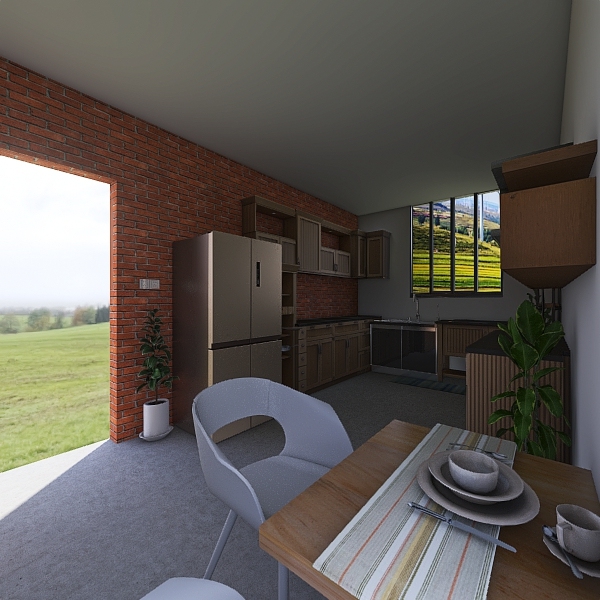 Dapur Ibu 3d design renderings