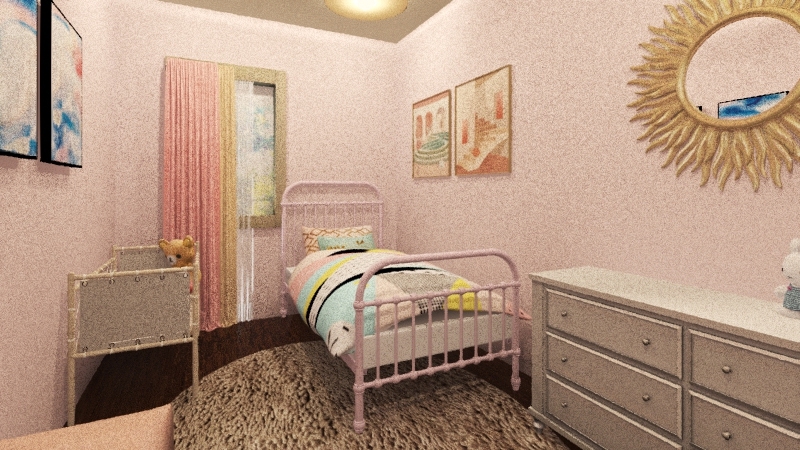 Kids bedroom 3d design renderings