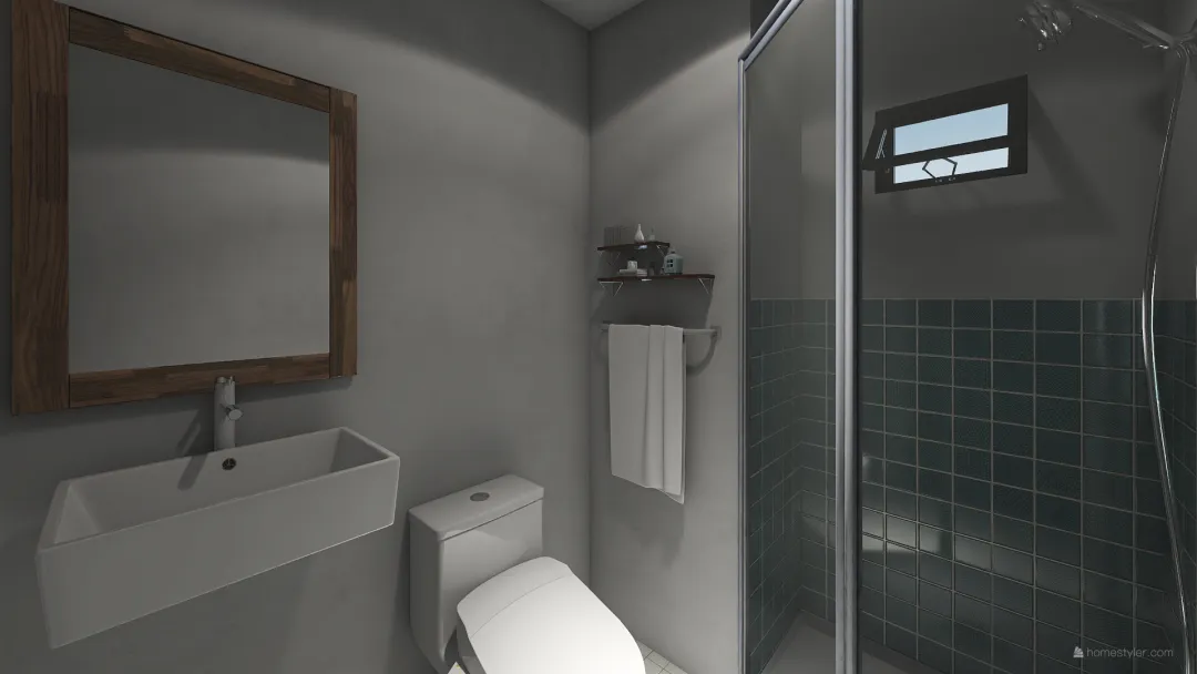 Container Van Toilet 3d design renderings