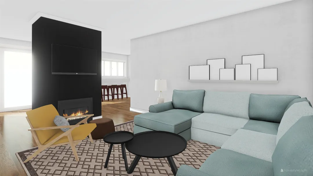 Laura Living Room 3d design renderings