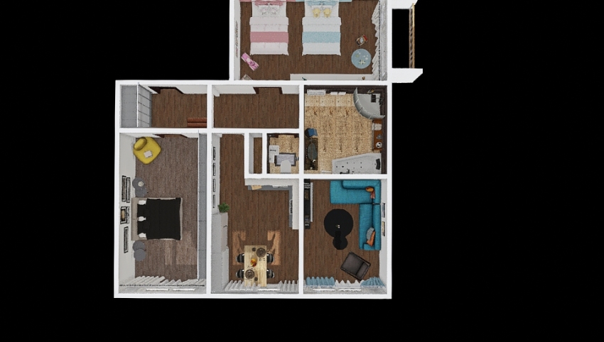 3-izbový byt Medvedzie 3d design picture 90.13