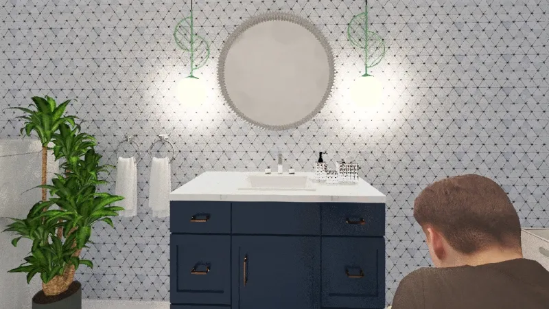 mała łazienka 3d design renderings