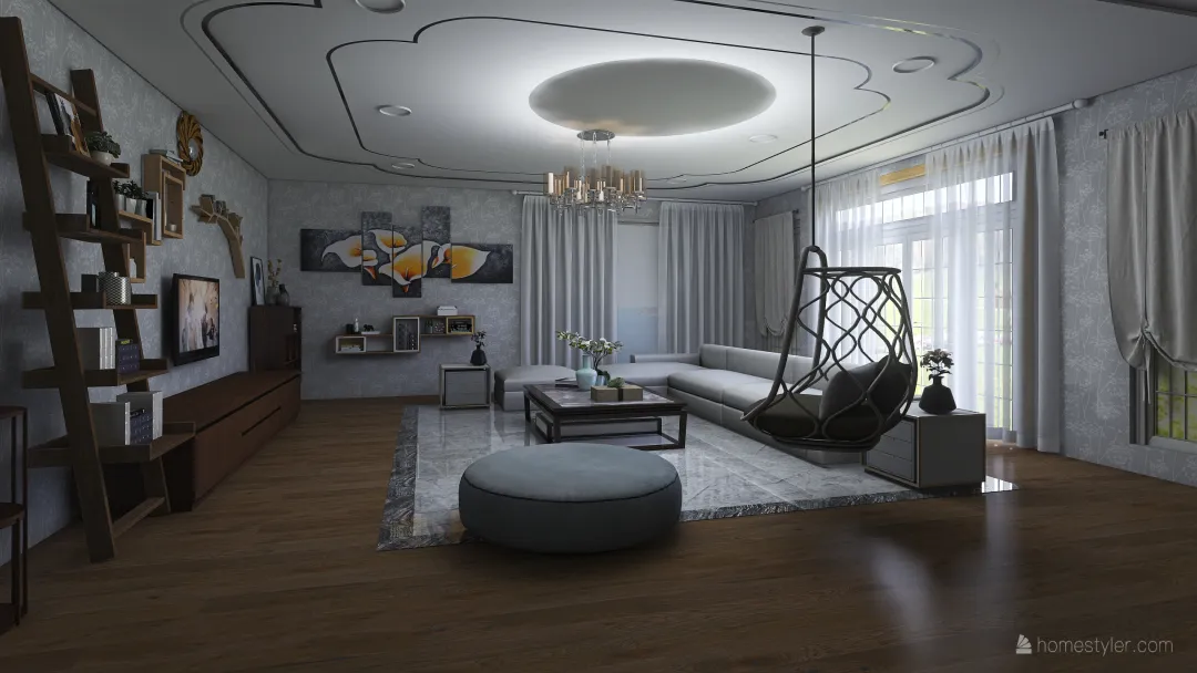 Living room 3d design renderings