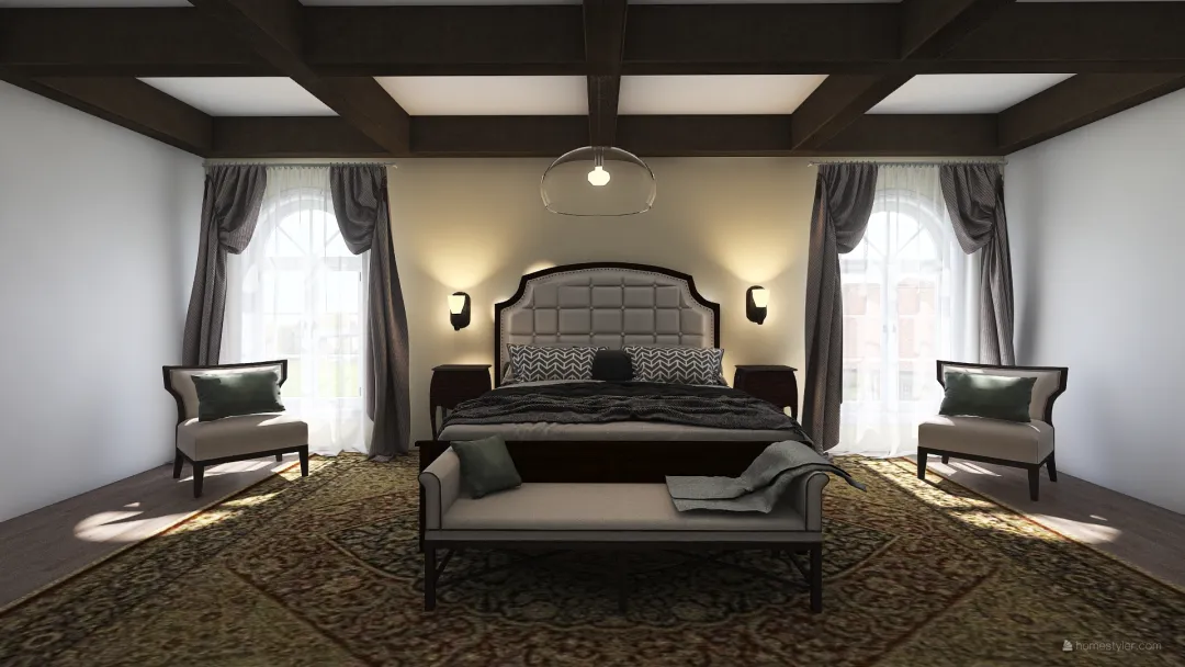 contemporary bedroom 3d design renderings