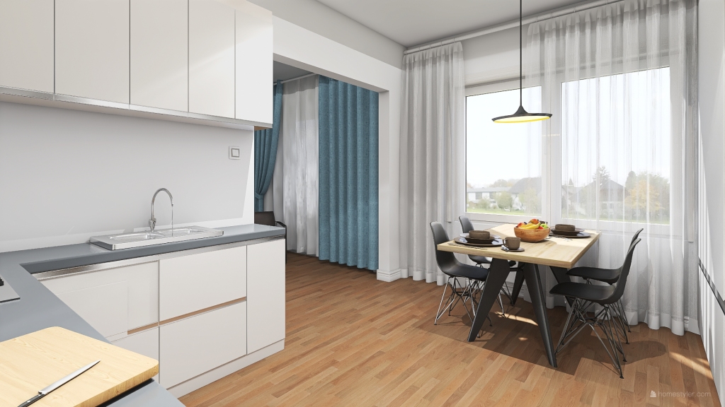 3-izbový byt Medvedzie 3d design renderings