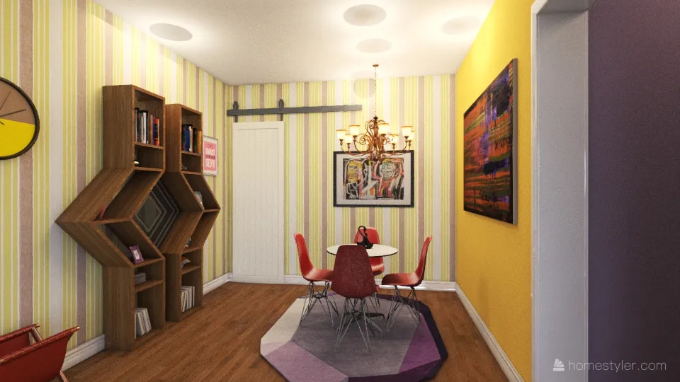 Comedor Kitsch 3d design renderings