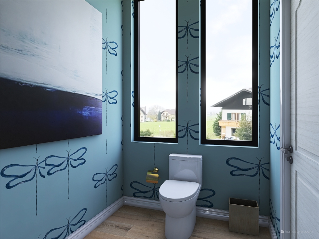 Powder Bathroom 3d design renderings