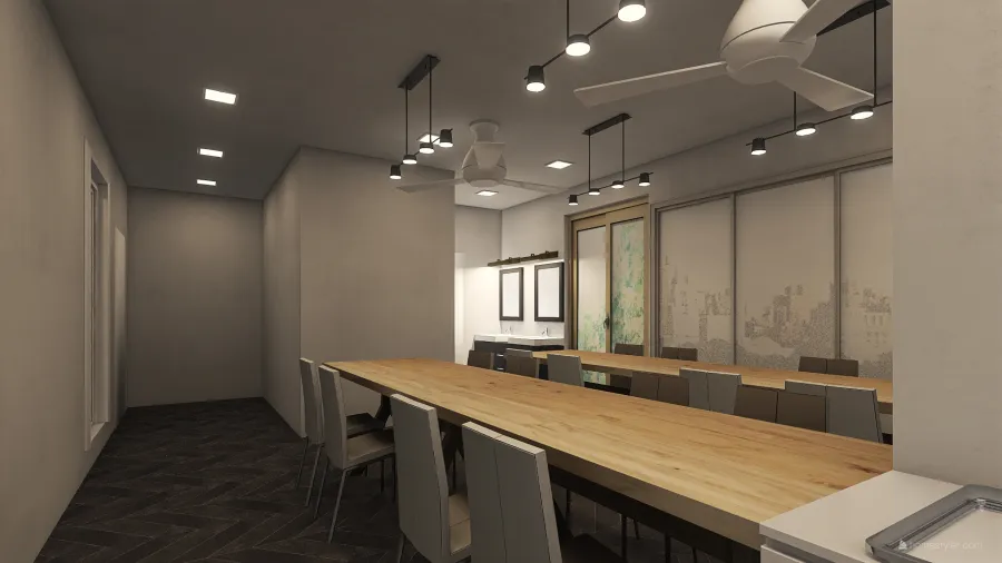 Dining Hall 3d design renderings
