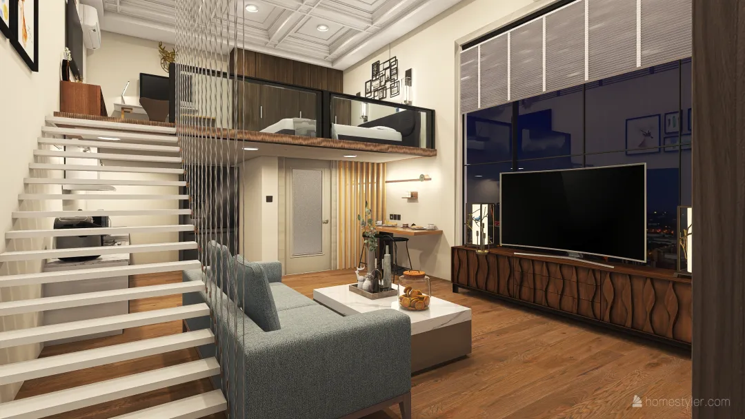 Loft Room 3d design renderings