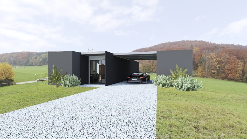 40'40' Container Home 3d design renderings