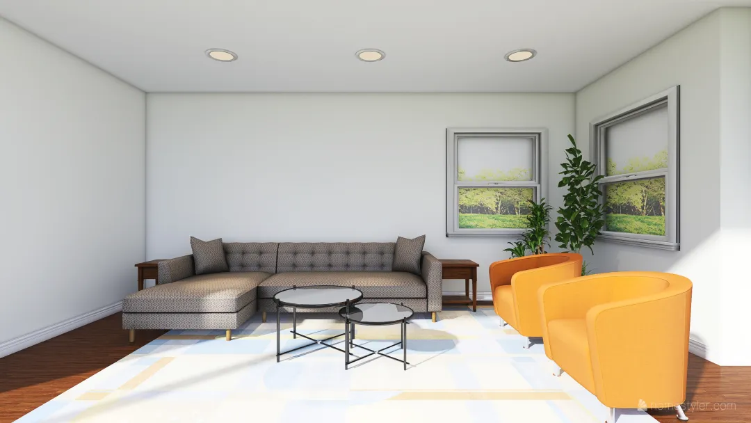 Illisha - Living Room 3d design renderings