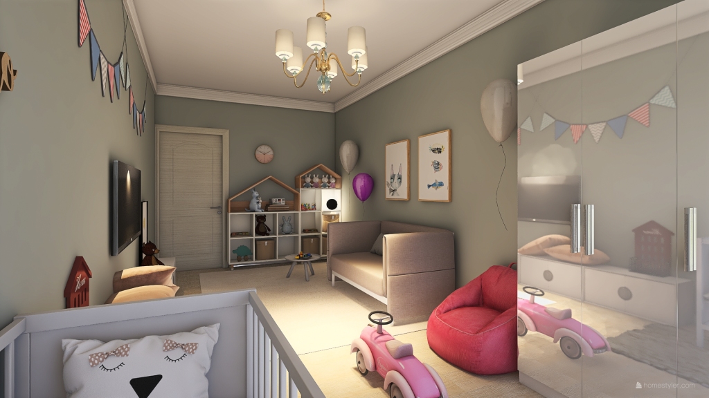 Kids Room for Uliana 3d design renderings
