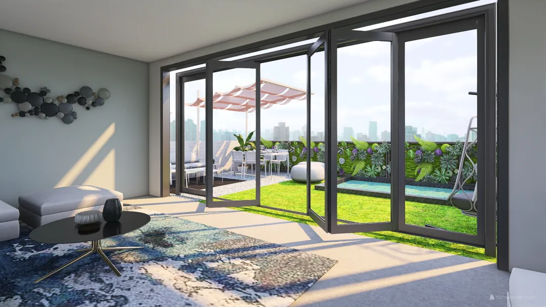 Rooftop Oasis 3d design renderings