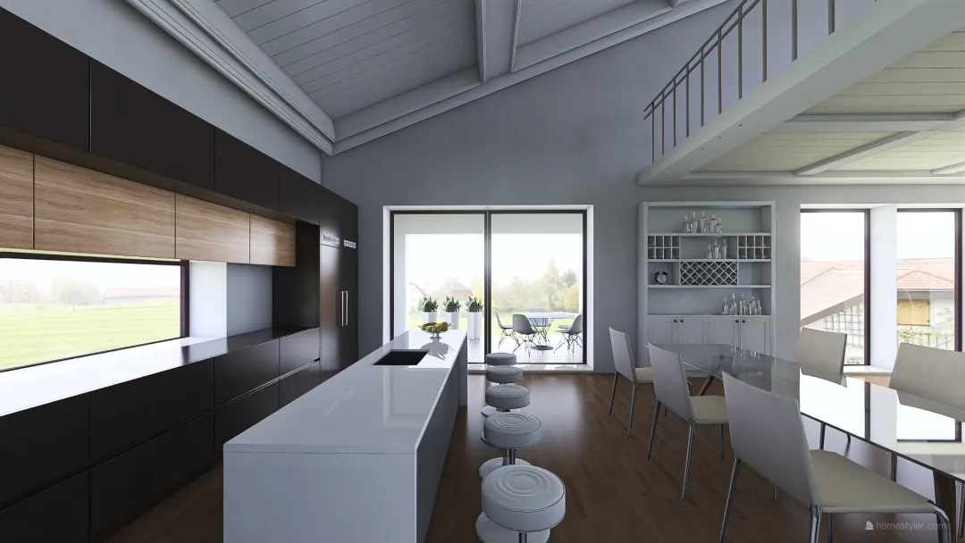 Villa Collestrada vers3 soppalco 3d design renderings