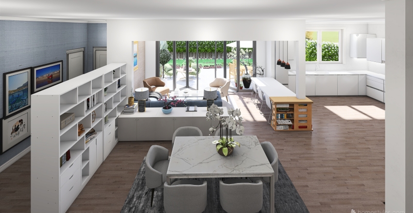 Guildford open plan Interior Design Render