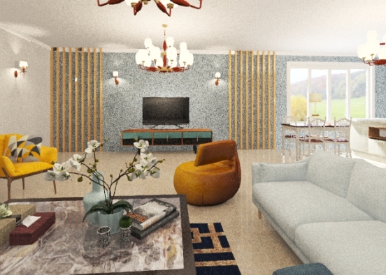 best design living room  Design Rendering