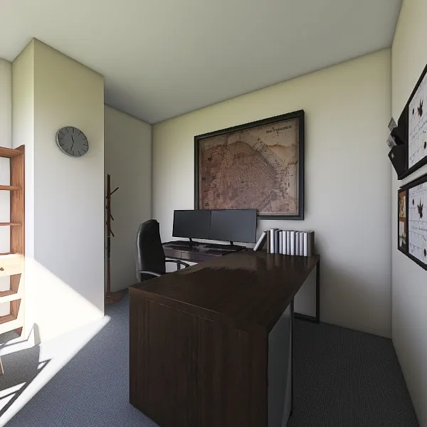 Tim's office 3d design renderings
