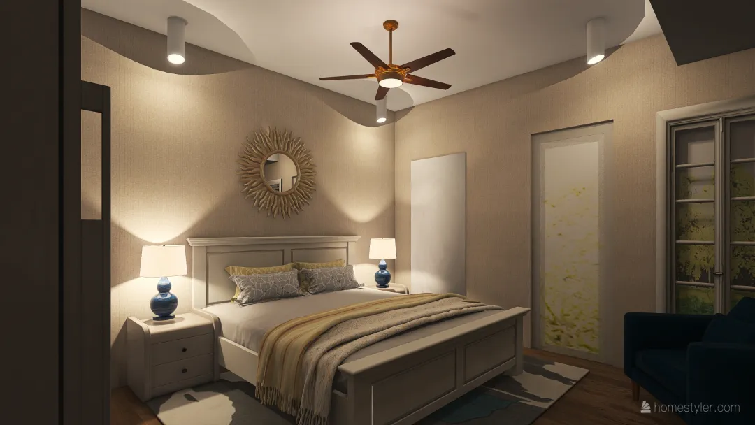 guest bed 3d design renderings