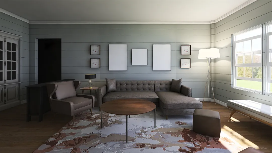 Kris B. Living Room 3d design renderings